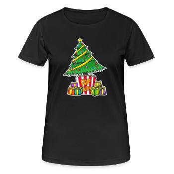 WeihnachtenKino Serie Filme anschauen - Frauen T-Shirt atmungsaktiv - Schwarz - Vorne - AI Model Female 172 light (172cm)