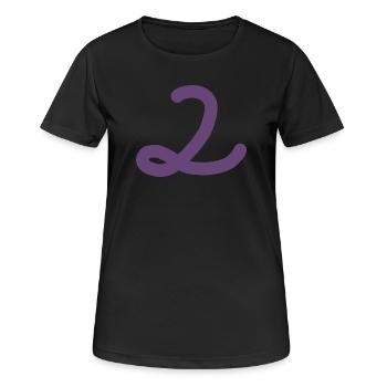 2 Numéro deux numéro violet - T-shirt respirant Femme - noir - Devant - AI Model Female 172 light (172cm)