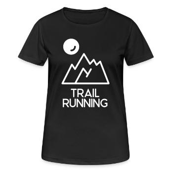 Trail Running - T-shirt respirant Femme - noir - Devant - AI Model Female 172 light (172cm)