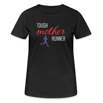 Tough Mother Runner - Women's Breathable T-Shirt - black - Front - AI Model Female 172 light (172cm)