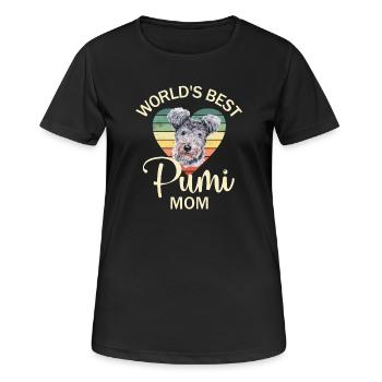 Chien Pumi hongrois - T-shirt respirant Femme - noir - Devant - AI Model Female 172 light (172cm)