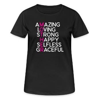 Die beste Mutter aller Zeiten - Frauen T-Shirt atmungsaktiv - Schwarz - Vorne - AI Model Female 172 light (172cm)