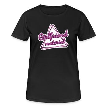 Fusion de l’amitié et de la créativité - T-shirt respirant Femme - noir - Devant - AI Model Female 172 light (172cm)