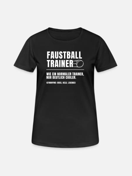 Faustball Trainer Definition - Frauen T-Shirt atmungsaktiv - Schwarz