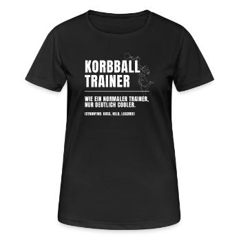 Korbball Trainer Definition - Frauen T-Shirt atmungsaktiv - Schwarz - Vorne - AI Model Female 172 light (172cm)