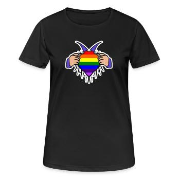Rechte Homosexueller Lgbt Herz Regenbogen Toleranz - Frauen T-Shirt atmungsaktiv - Schwarz - Vorne - AI Model Female 172 light (172cm)