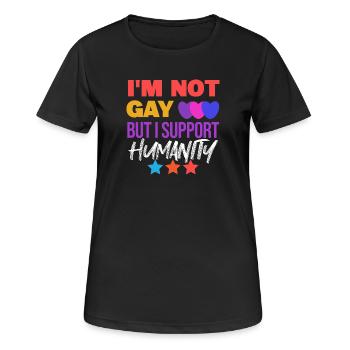 Cool Lgbt Statement Rechte Homosexueller Herz - Frauen T-Shirt atmungsaktiv - Schwarz - Vorne - AI Model Female 172 light (172cm)