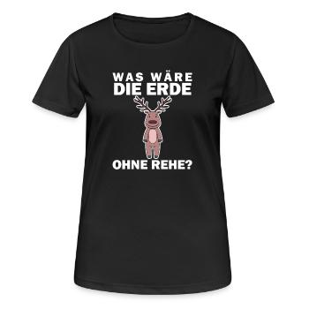 Tierschutz Tierschützer Umweltschutz Reh - Frauen T-Shirt atmungsaktiv - Schwarz - Vorne - AI Model Female 172 light (172cm)