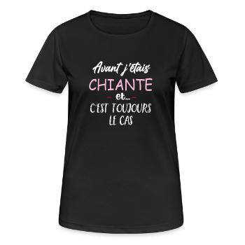 avant j'étais chiante et c est toujours le cas - T-shirt respirant Femme - noir - Devant - AI Model Female 172 light (172cm)