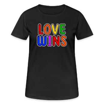 Liebe Statement Rechte Homosexueller Stolz Pride - Frauen T-Shirt atmungsaktiv - Schwarz - Vorne - AI Model Female 172 light (172cm)