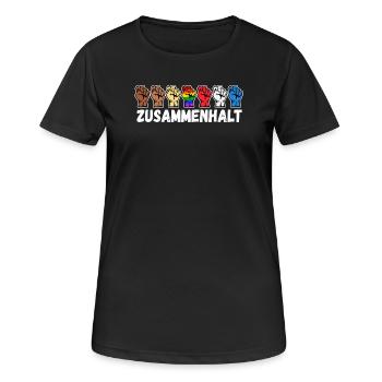 Rechte Homosexueller Regenbogen Lgbt Spruch - Frauen T-Shirt atmungsaktiv - Schwarz - Vorne - AI Model Female 172 light (172cm)