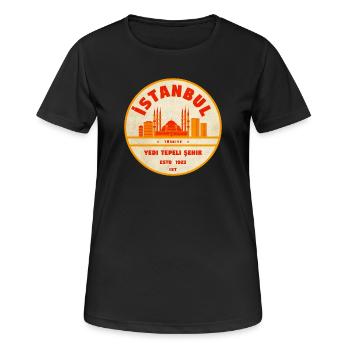 Istanbul Skyline Retro Badge - Women's Breathable T-Shirt - black - Front - AI Model Female 172 light (172cm)
