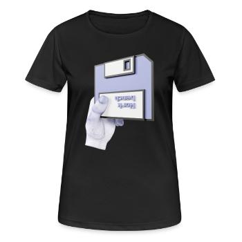 work bench 3D - Women's Breathable T-Shirt - black - Front - AI Model Female 172 light (172cm)