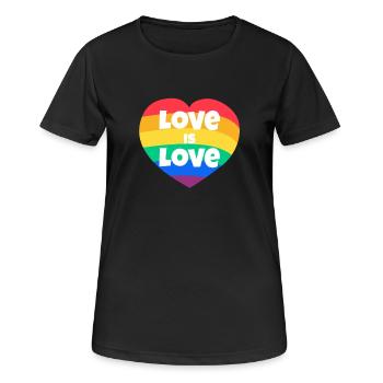 Saint-Valentin, Saint-Valentin, Saint-Valentin - T-shirt respirant Femme - noir - Devant - AI Model Female 172 light (172cm)