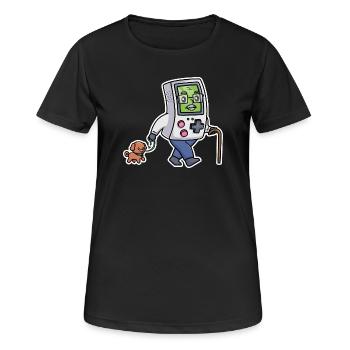 Retrogaming Lustige Videospiele Tragbarer Humor Gamer - Frauen T-Shirt atmungsaktiv - Schwarz - Vorne - AI Model Female 172 light (172cm)
