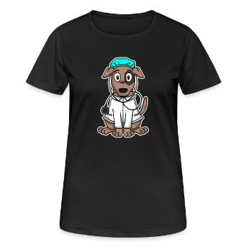 Tierarzt - Frauen T-Shirt atmungsaktiv - Schwarz - Vorne - AI Model Female 172 light (172cm)