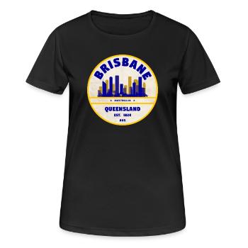 Brisbane Australia Skyline - Women's Breathable T-Shirt - black - Front - AI Model Female 172 light (172cm)
