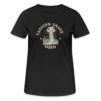 Fashion Snake Society Logo - T-shirt respirant Femme - noir - Devant - AI Model Female 172 light (172cm)