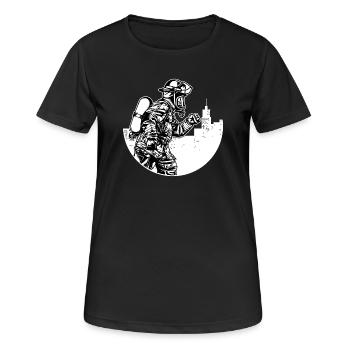 Volunteer fire brigade Professional fire brigade Fire protection - Women's Breathable T-Shirt - black - Front - AI Model Female 172 light (172cm)