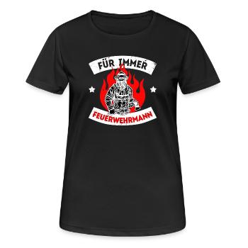 Déclaration des pompiers Brigade de sauveteurs - T-shirt respirant Femme - noir - Devant - AI Model Female 172 light (172cm)
