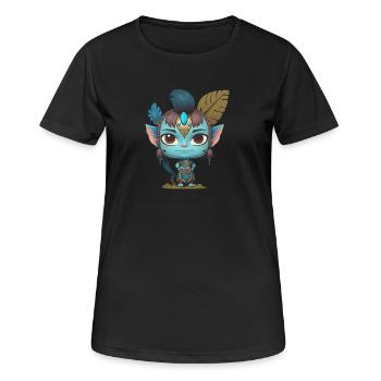 Avatar The Way of Water, cute character, navi - Women's Breathable T-Shirt - black - Front - AI Model Female 172 light (172cm)