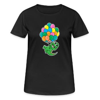 Ballons ballons Dino Kids Motif - T-shirt respirant Femme - noir - Devant - AI Model Female 172 light (172cm)