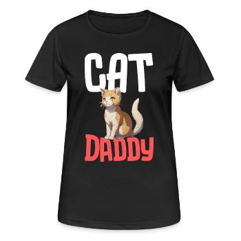 Chat Daddy: typographie robuste - T-shirt respirant Femme - noir - Devant - AI Model Female 172 light (172cm)