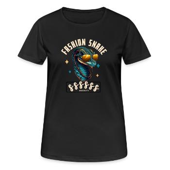 Serpent Glam Couture - Frauen T-Shirt atmungsaktiv - Schwarz - Vorne - AI Model Female 172 light (172cm)