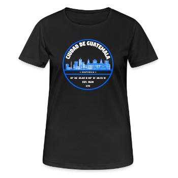 Bleu skyline de Guatemala City - T-shirt respirant Femme - noir - Devant - AI Model Female 172 light (172cm)