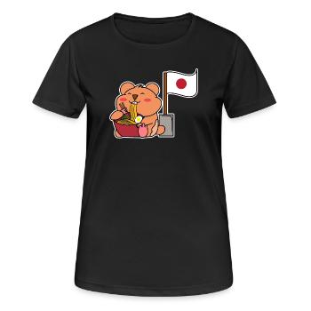 Popkultur Asiatisch Manga Anime Asien Zeichentrick - Frauen T-Shirt atmungsaktiv - Schwarz - Vorne - AI Model Female 172 light (172cm)