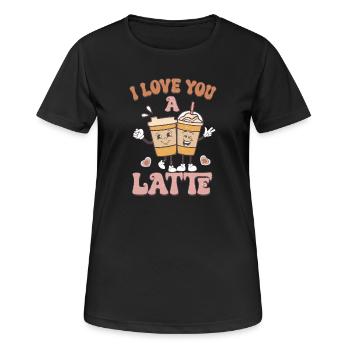 Je t’aime rétro Valentines - T-shirt respirant Femme - noir - Devant - AI Model Female 172 light (172cm)