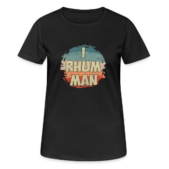 I rhum man - T-shirt respirant Femme - noir - Devant - AI Model Female 172 light (172cm)