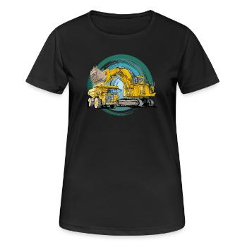 Équipement de construction Monster - T-shirt respirant Femme - noir - Devant - AI Model Female 172 light (172cm)