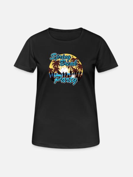 Spring Break Party - Frauen T-Shirt atmungsaktiv - Schwarz