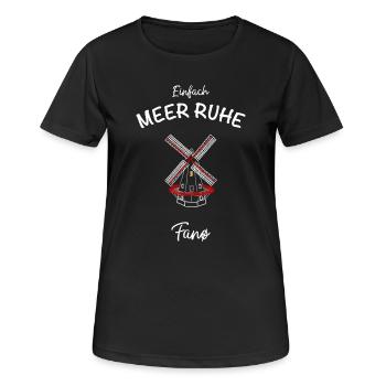 Denmark, Fanø Island, Sonderho Molle Mill - Women's Breathable T-Shirt - black - Front - AI Model Female 172 light (172cm)