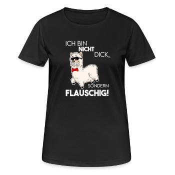 Flauschig Spruch Lustig - Frauen T-Shirt atmungsaktiv - Schwarz - Vorne - AI Model Female 172 light (172cm)