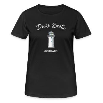 Phare Dicke Berta, Cuxhaven, Mer du Nord - T-shirt respirant Femme - noir - Devant - AI Model Female 172 light (172cm)