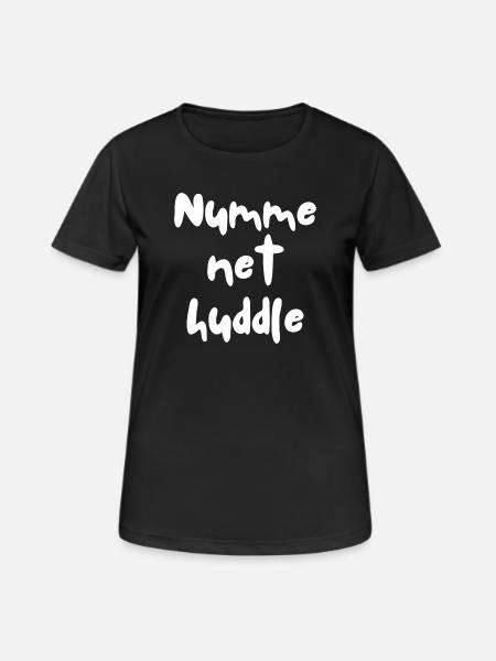 Numme net Huddle - Frauen T-Shirt atmungsaktiv - Schwarz