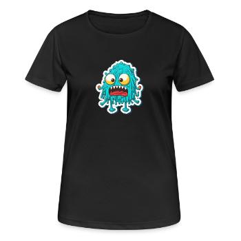 Monstre spaghetti - T-shirt respirant Femme - noir - Devant - AI Model Female 172 light (172cm)