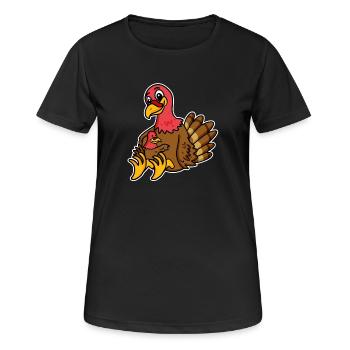 Famille Turquie - Turquie avec bébé - Turquie - T-shirt respirant Femme - noir - Devant - AI Model Female 172 light (172cm)