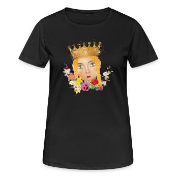 Die schöne Prinzessin als Puppen Theater Porträt - Frauen T-Shirt atmungsaktiv - Schwarz - Vorne - AI Model Female 172 light (172cm)