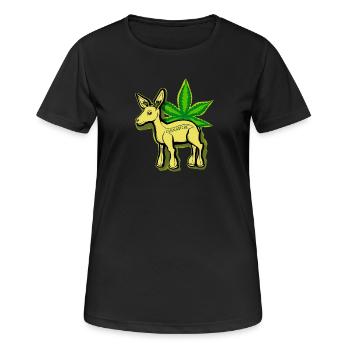 Cannabiche 05 with typo - Women's Breathable T-Shirt - black - Front - AI Model Female 172 light (172cm)