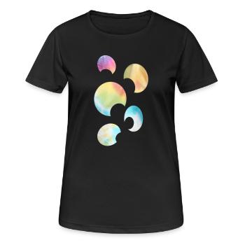 Eve Nord Pastell Design - Frauen T-Shirt atmungsaktiv - Schwarz - Vorne - AI Model Female 172 light (172cm)