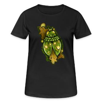 Green ladybug with leaf accents - Women's Breathable T-Shirt - black - Front - AI Model Female 172 light (172cm)