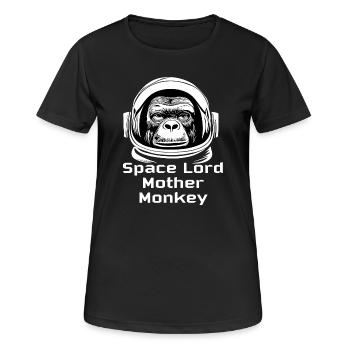 Singe Souverain de l’Espace - T-shirt respirant Femme - noir - Devant - AI Model Female 172 light (172cm)