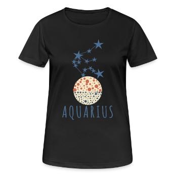 La constellation du Verseau - T-shirt respirant Femme - noir - Devant - AI Model Female 172 light (172cm)