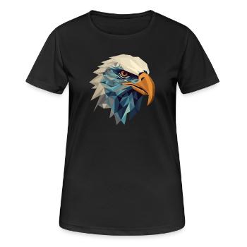 Stylized, geometric eagle - Women's Breathable T-Shirt - black - Front - AI Model Female 172 light (172cm)