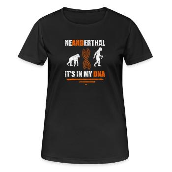 Neanderthal It's in my DNA anthropologist - Women's Breathable T-Shirt - black - Front - AI Model Female 172 light (172cm)