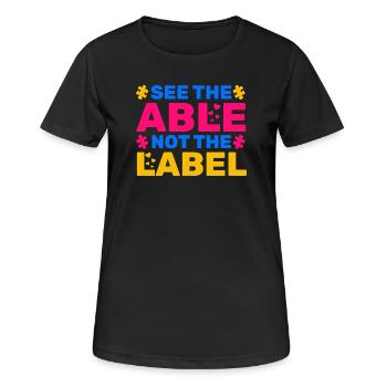 See The Able Not The Label - Women's Breathable T-Shirt - black - Front - AI Model Female 172 light (172cm)