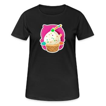 Glaces, glaces - T-shirt respirant Femme - noir - Devant - AI Model Female 172 light (172cm)
